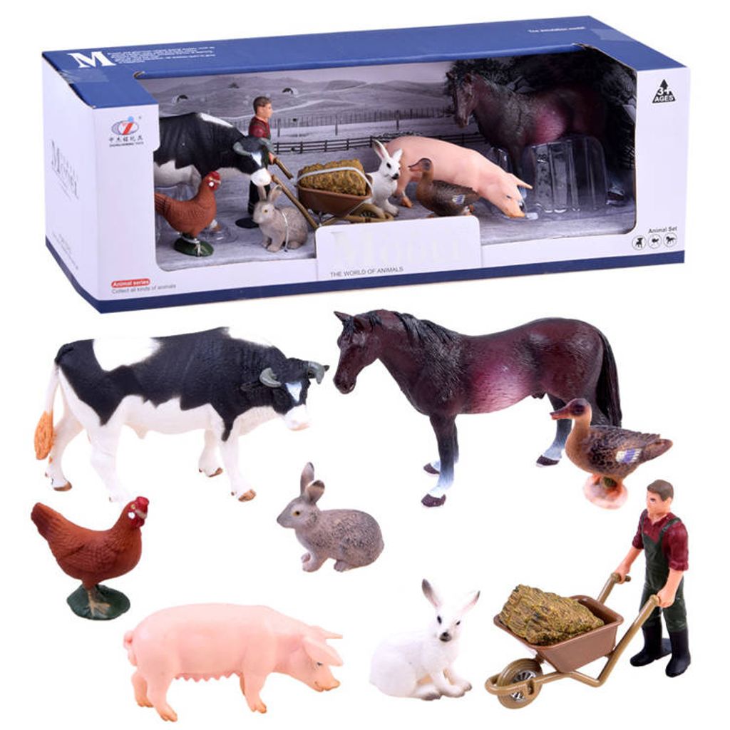 Bauernhoftiere + Bauer-Set ZA2994 KOLLEKTION