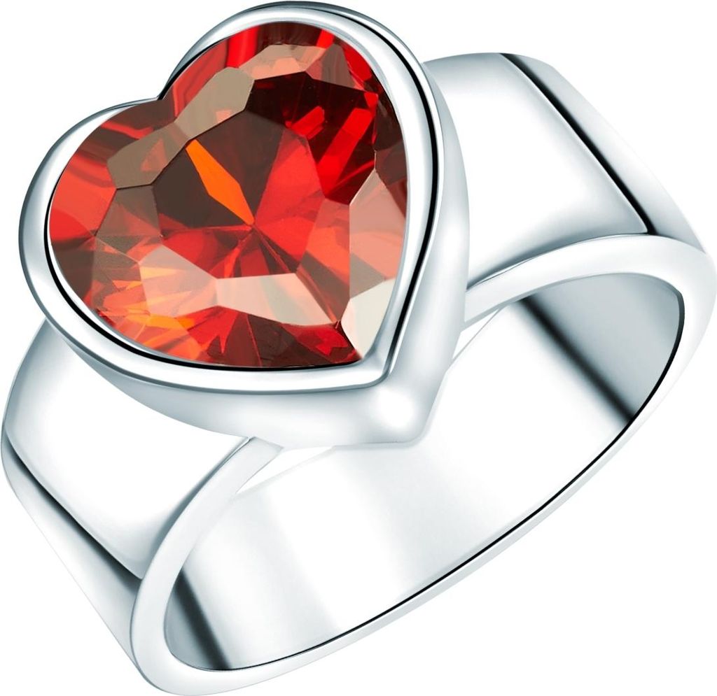 Ring Sterling Silber Zirkonia rot 56