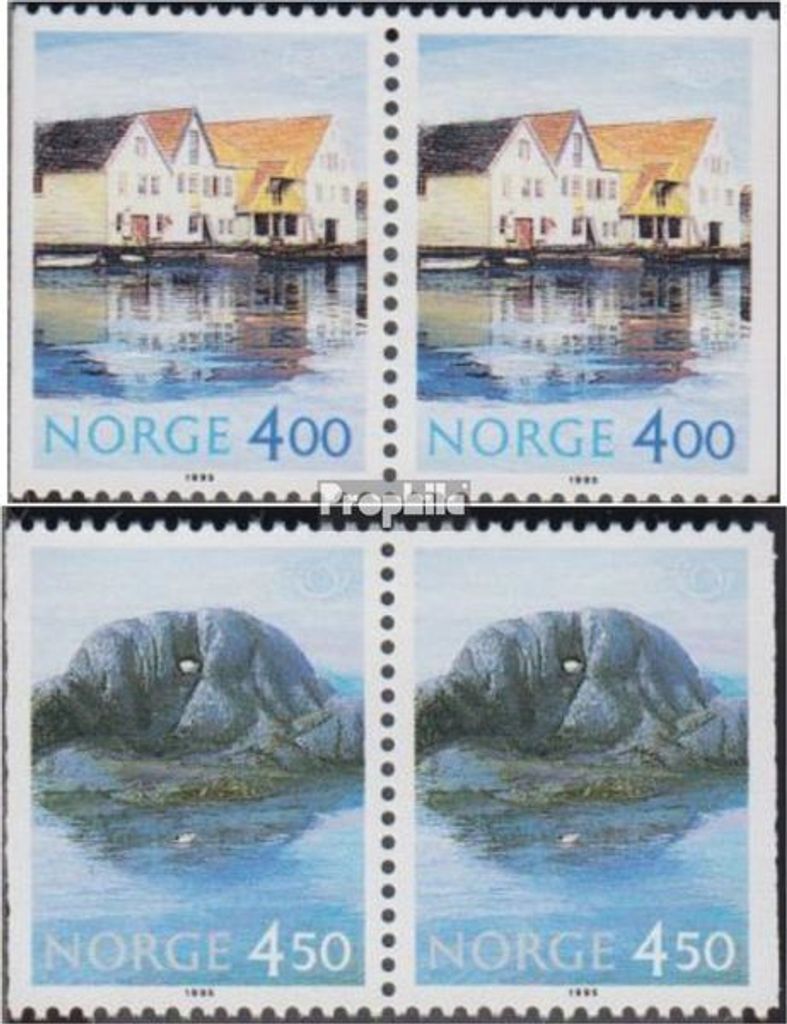 Briefmarken Norwegen 1995 Mi 1176x Dl/Dr-1177x Dl/Dr Paare (kompl.Ausg.) postfrisch Tourismus