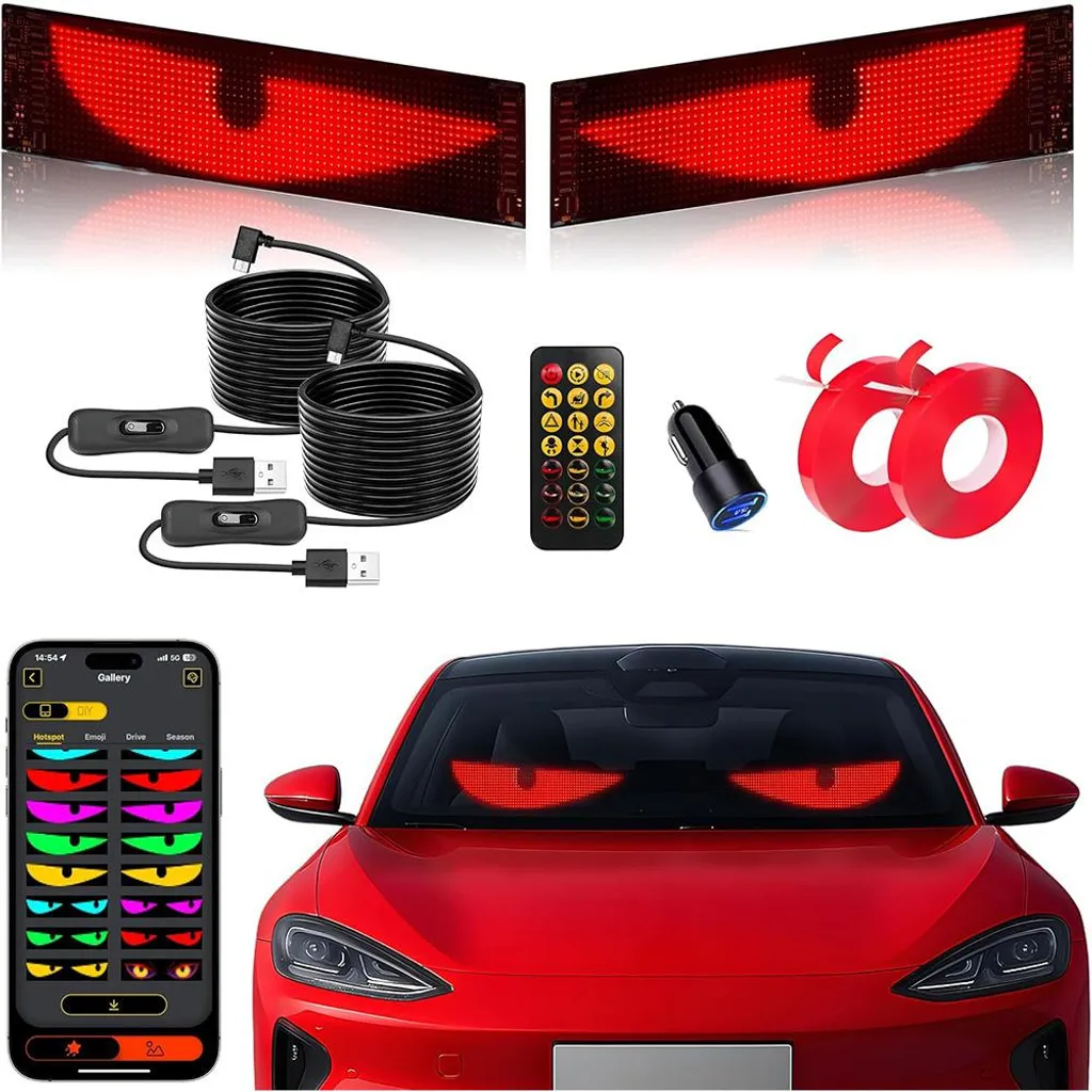 Yeux LED Programmables Devil Eyes avec App Bluetooth pour Pare-brise - 4