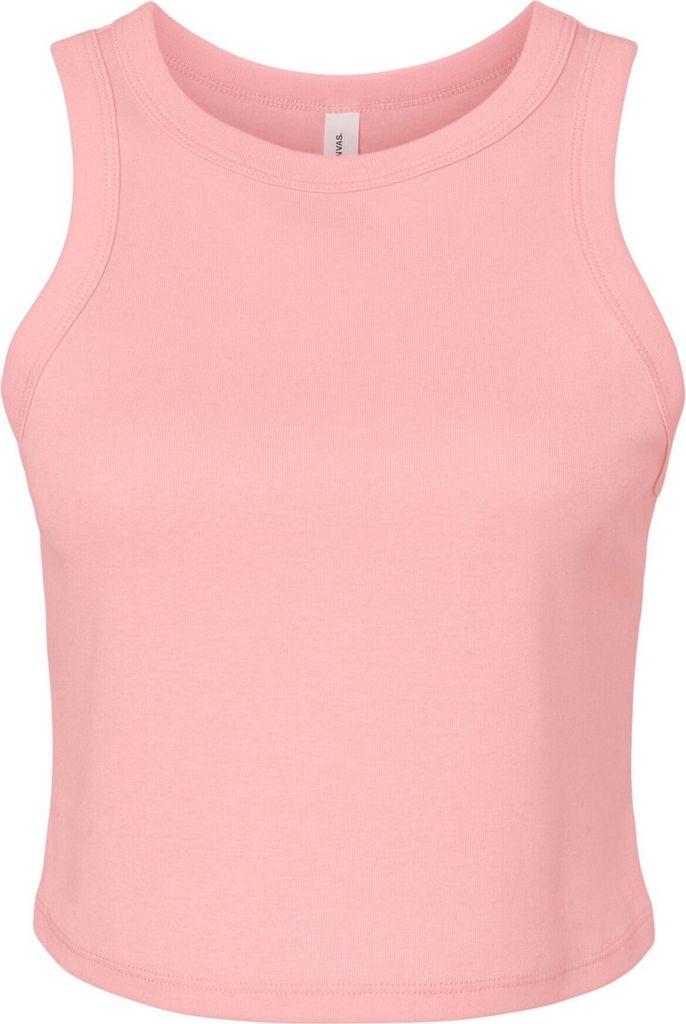 Bella + Canvas - Ärmelloses Oberteil Kurzer Stehkragen für Damen PC7019 (S) (Solid Rosa)