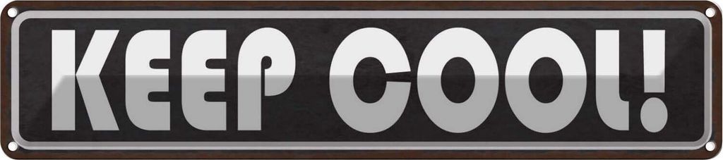 vianmo Blechschild 10x46 cm Keep cool
