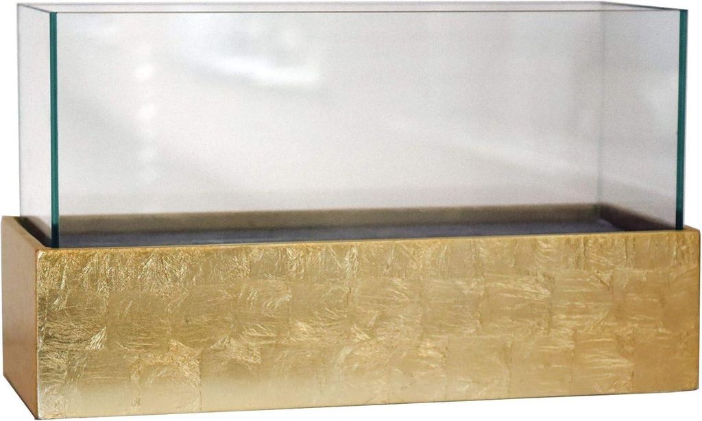 VIVANNO Windlicht Fiberglas CANDELITO Rechteckig, Blattgold Produktbild 