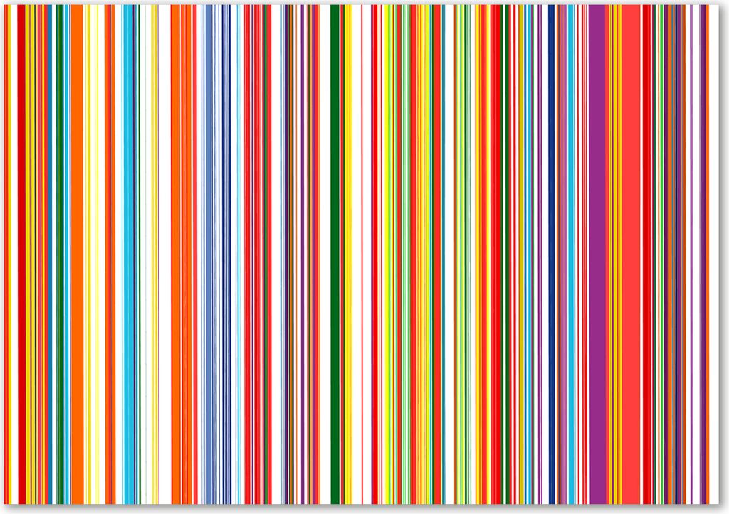 Tulup Leinwandbild - 100x70 cm - Wandkunst - Drucke auf Leinwand - Leinwanddruck - Kunst: modern & klassisch - Mehrfarbig - Farbige Streifen
