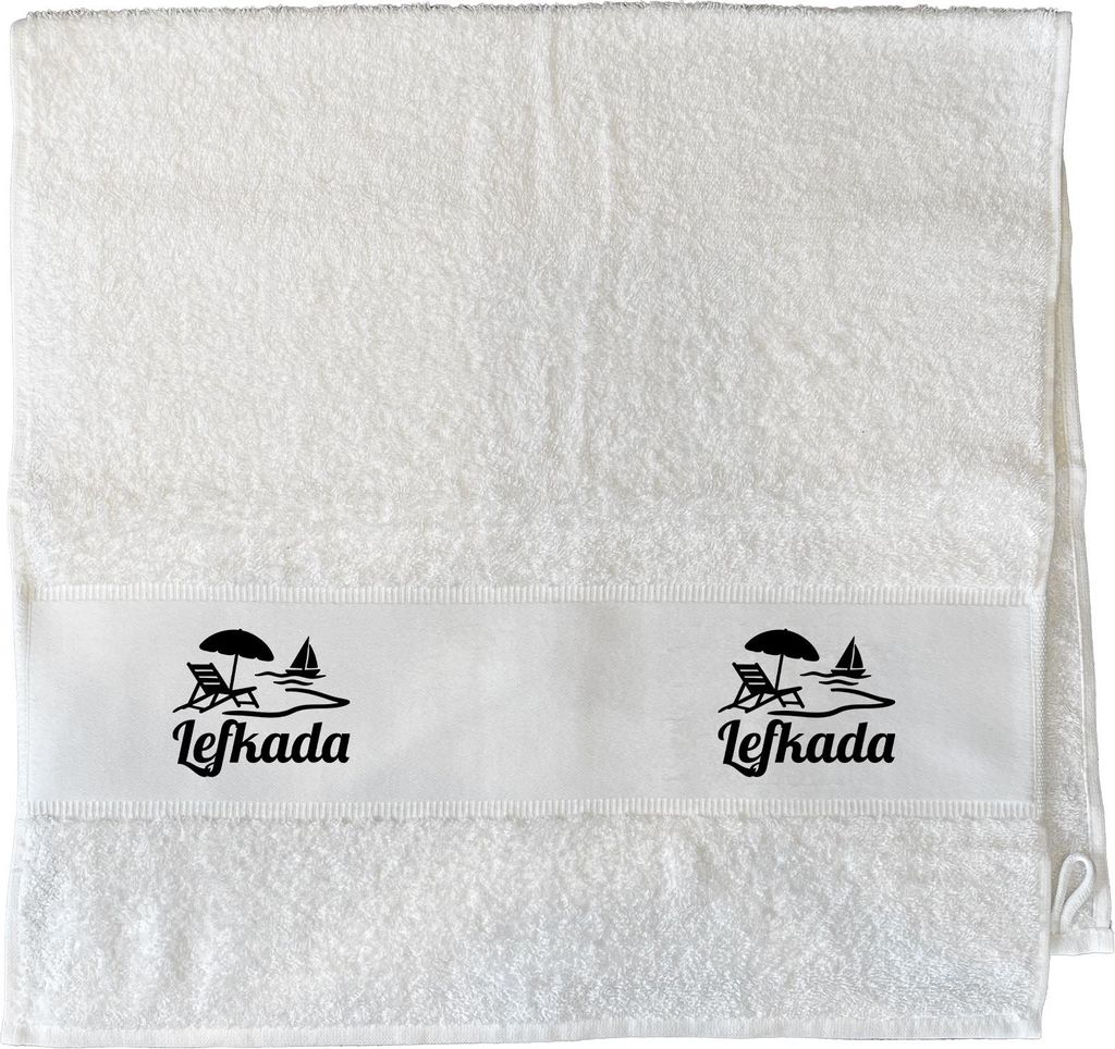 Huuraa Handtuch Lefkada Griechenland 50x100cm White Baumwolle Handtuch Geschenkidee