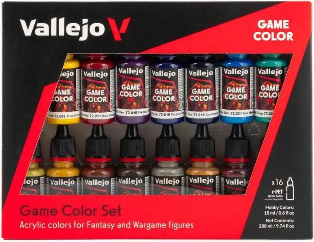 Set Peinture Figurines Vallejo : Kit 16 Couleurs sans Traces ni Grumeaux