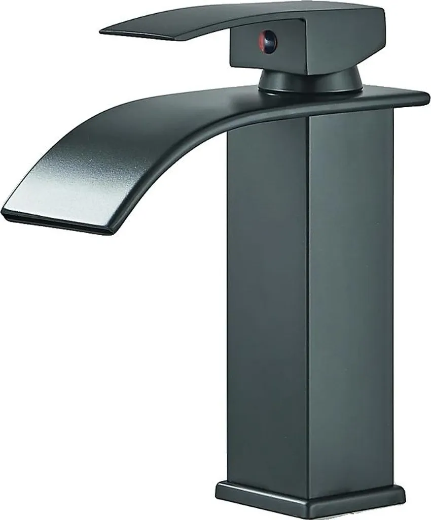 Rubinetto lavabo, montato a soffitto, monocomando, nero opaco S