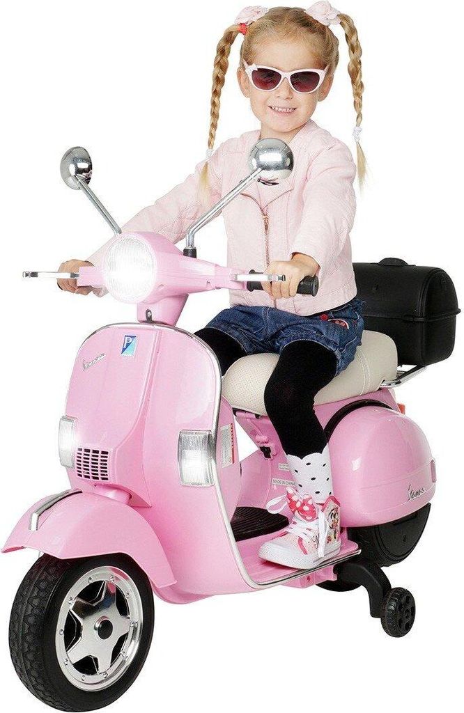 Kinder Elektro Roller Vespa | Mit Stützrädern - Produktbild 