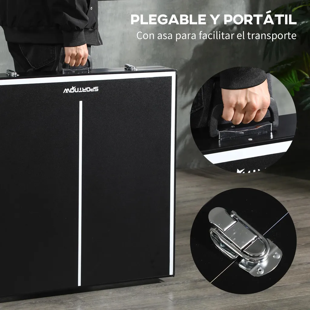 Table de tennis de table de loisir pliable pour appartement et petit salon - 4