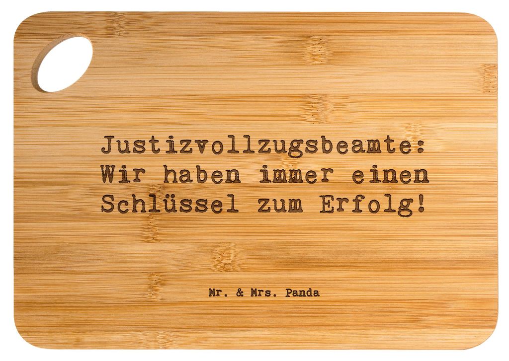 Mr. & Mrs. Panda Schneidebrett Spruch Justizvollzugsbeamter Produktbild 