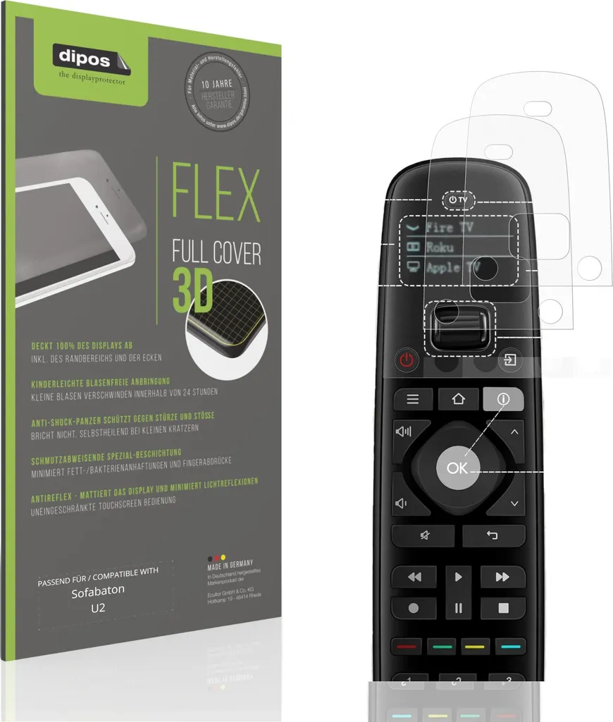 Protezione Display Sofabaton U2 - 2 Pellicole Anti-Urto Opache