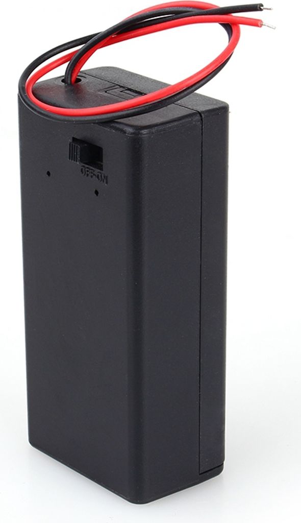 9V Volt PP3 Batteriehalter Box DC Gehäuse mit Kabel ON/OFF Schalter Abdeckung Langlebig