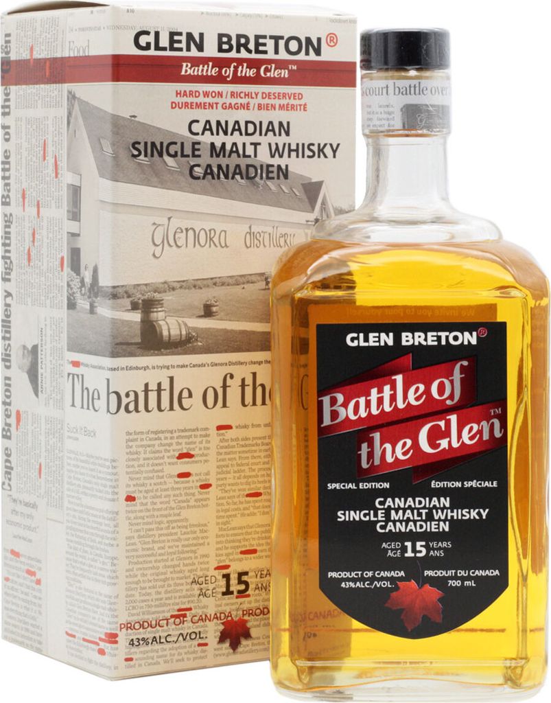 Glen Breton Aged 15 Years Battle of the Glen Canadian Single Malt Whisky 0,7l