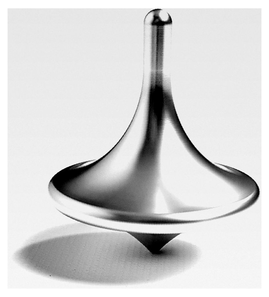 Metall-Kreisel aus massivem Aluminium (Titanium-Silber L) Produktbild 