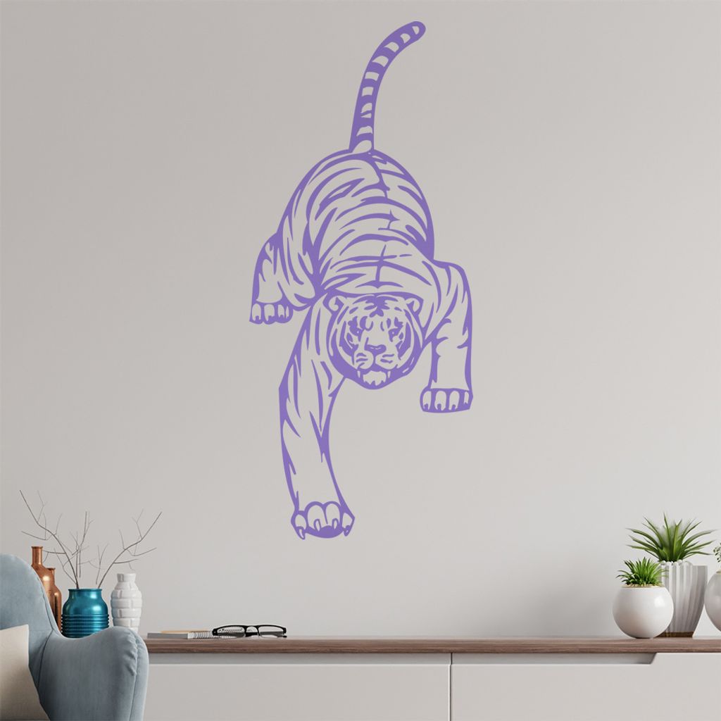 Tiger Wandtattoo in 6 Größen - Wandaufkleber Wall Sticker - Dekoration, Küche, Wohnzimmer, Schlafzimmer, Badezimmer
