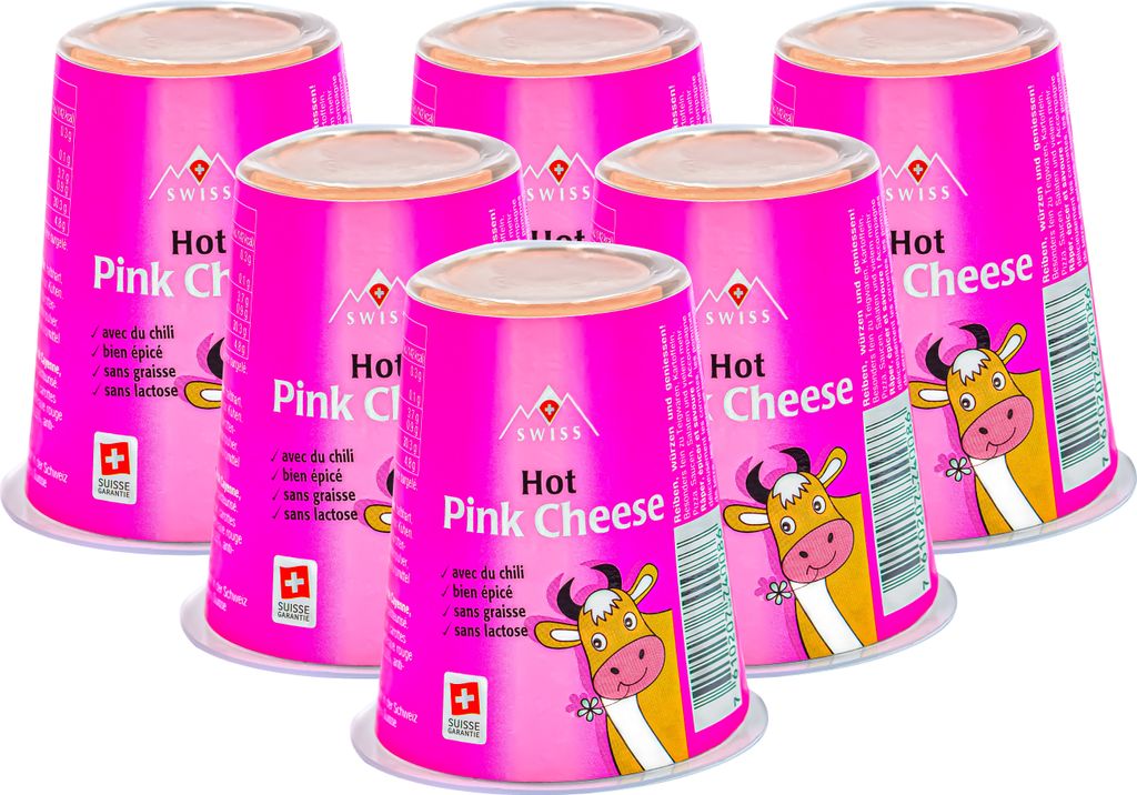 Food-United Schweizer Reibekäse Hot Pink Cheese 6x 100g