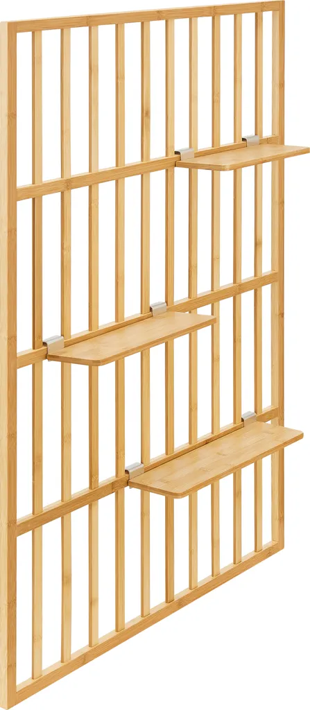 Panneau mural de rangement Røst 120cm - Étagère design en bois bambou - 2