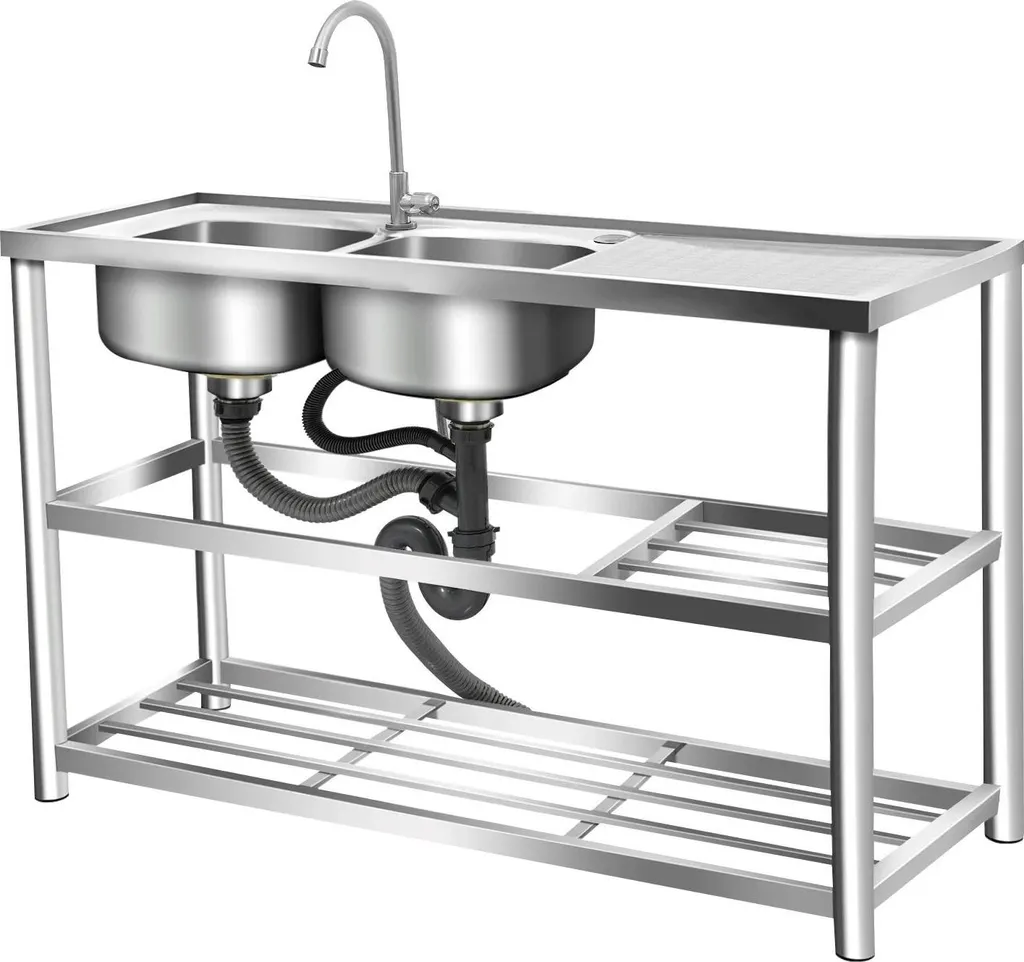 Évier double bac indépendant inox pour optimiser l'espace cuisine
