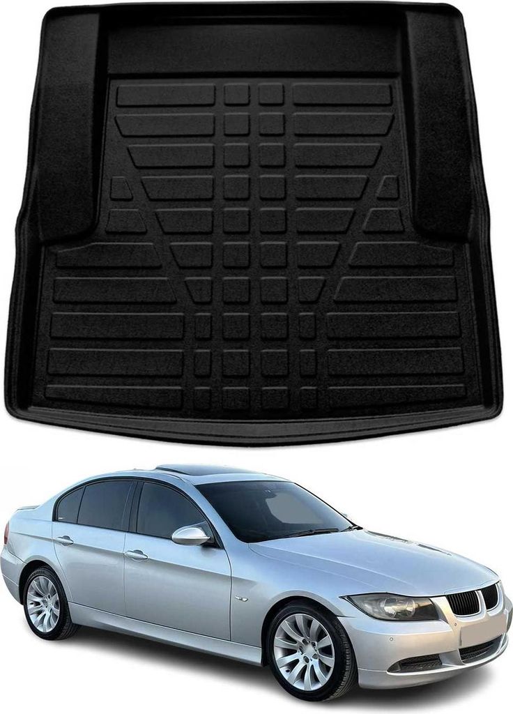 Kofferraumwanne Laderaumwanne für BMW 3er E90 Limo 2004-2011 Gummi TPE Schwarz