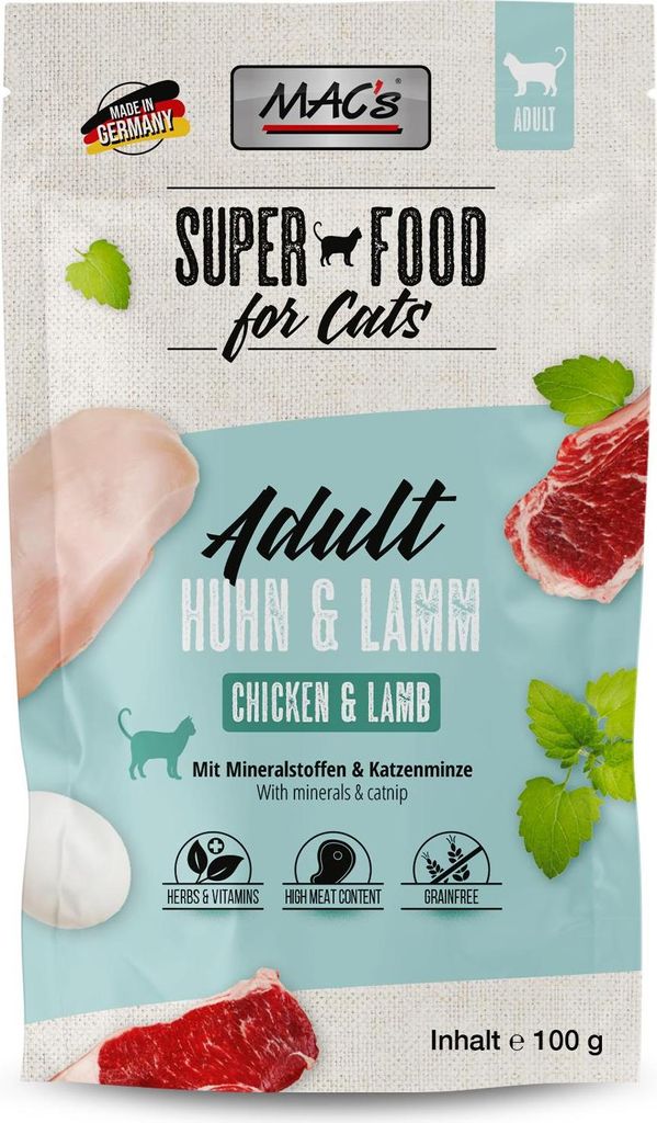 MAC's CAT - Pouch 12x100g | Huhn & Lamm