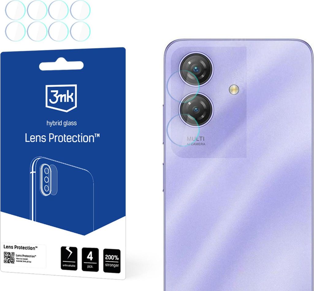 3mk Hybridglas Lens Protection für uleFone Note 21Kamera Objektiv Kameralinse 0,16mm 6H (4 Stück)