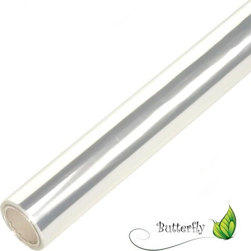 5m Rolle Geschenkfolie 70cm transparent unbedruckt Produktbild 