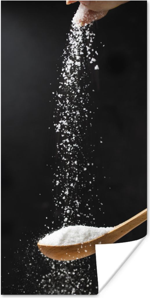 MuchoWow Poster Besprengter Holzlöffel 20x40 cm - Plakat - Foto