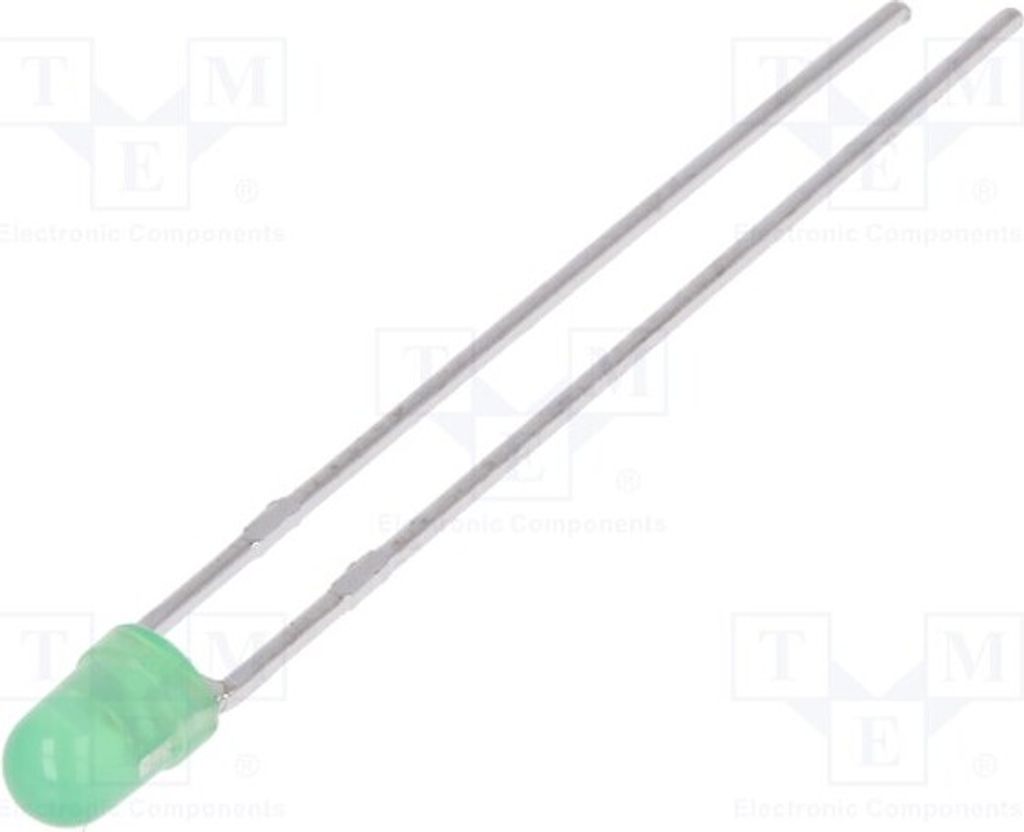 5x LED 3mm 50° 1÷3mcd Anz. Ausg: 2 L-7104LGD LED Dioden THT 3mm grün