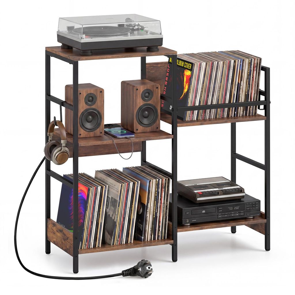 Support pour platine vinyle COSTWAY avec station de Image du produit 