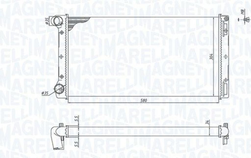 MAGNETI MARELLI Kühler, Motorkühlung 350213168000