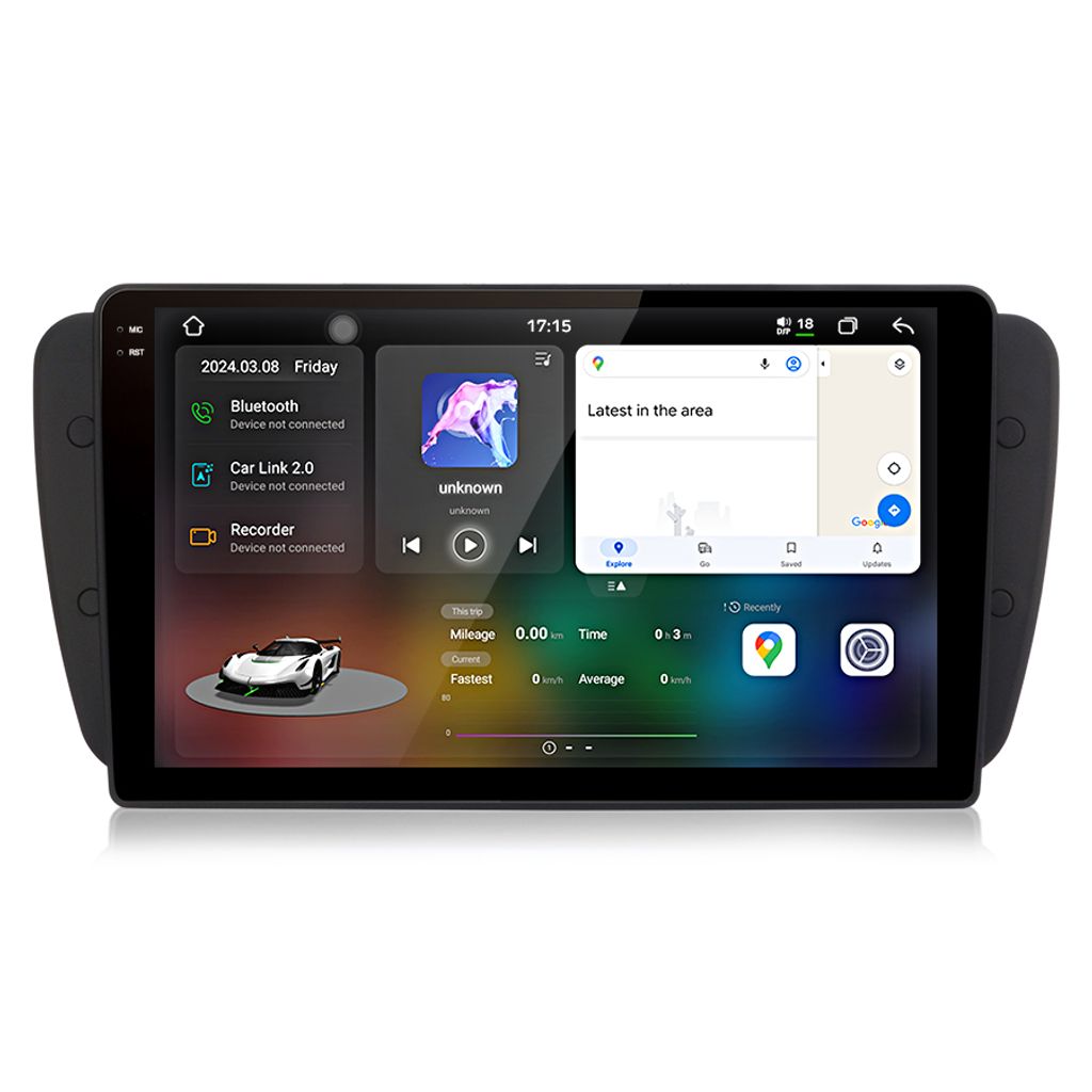 9 .5"Android13 carplay SWC GPS Navi android auto DSP Radio Für Seat Ibiza 6j 2009-2013 8+128G DAB+ 8kern 4G wifi BT
