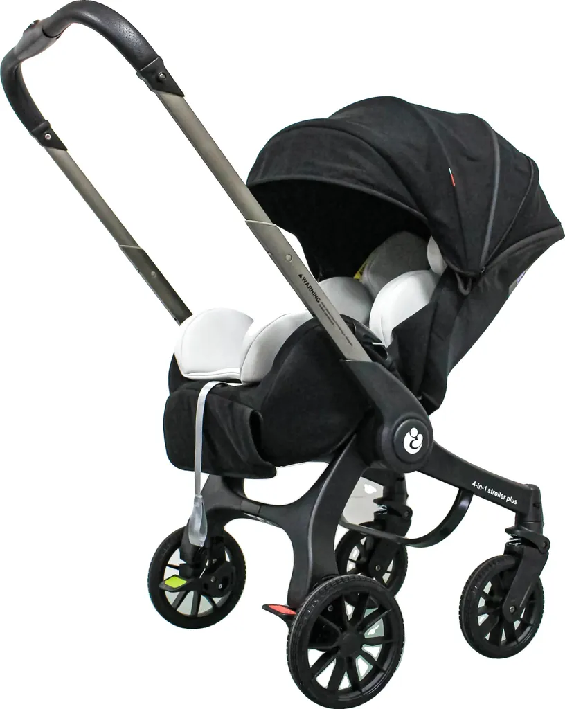 Poussette canne pliable noire légère idéale pour la vie citadine active