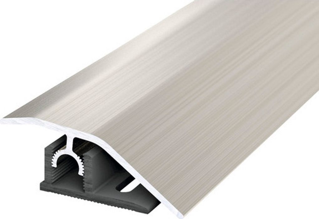 SKANDOR Anpassungsprofil Aluminium Edelstahl gebürstet eloxiert 10x44x1000 mm