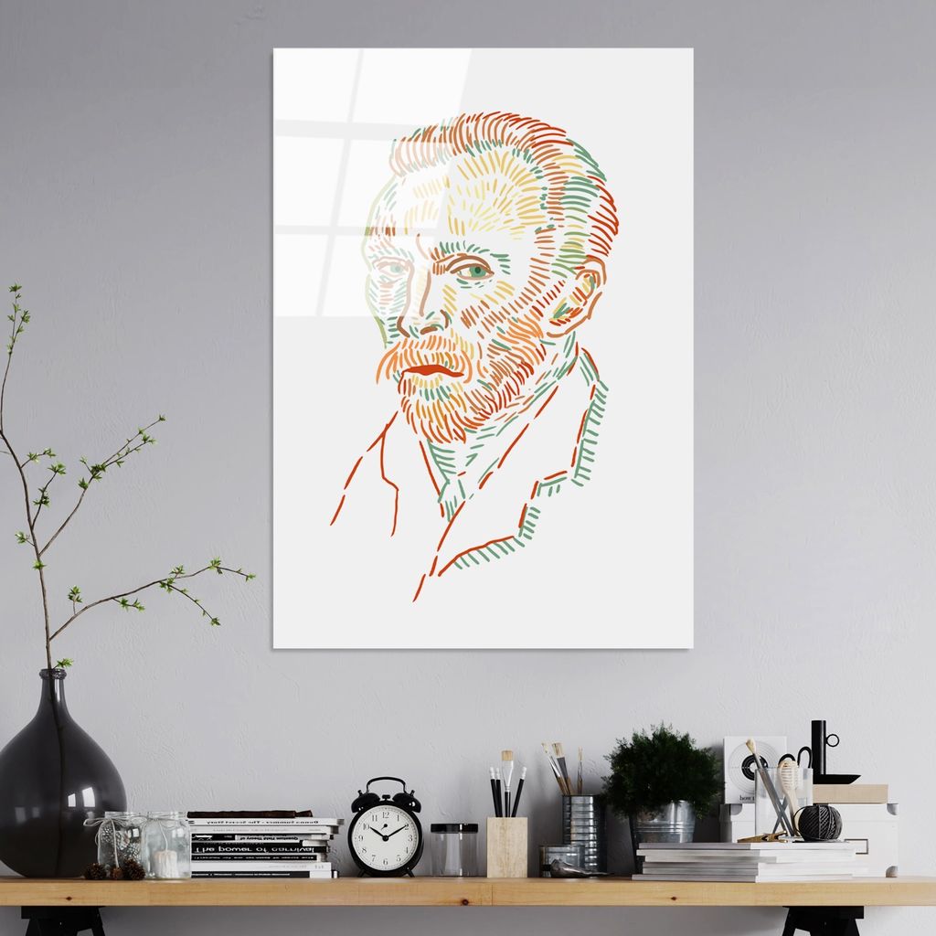 Wallity, UV-182 70 x 100, Dekorative Malerei aus gehärtetem Glas, 100 % gehärtetes Glas, Mehrfarbig, 70 x 100 cm