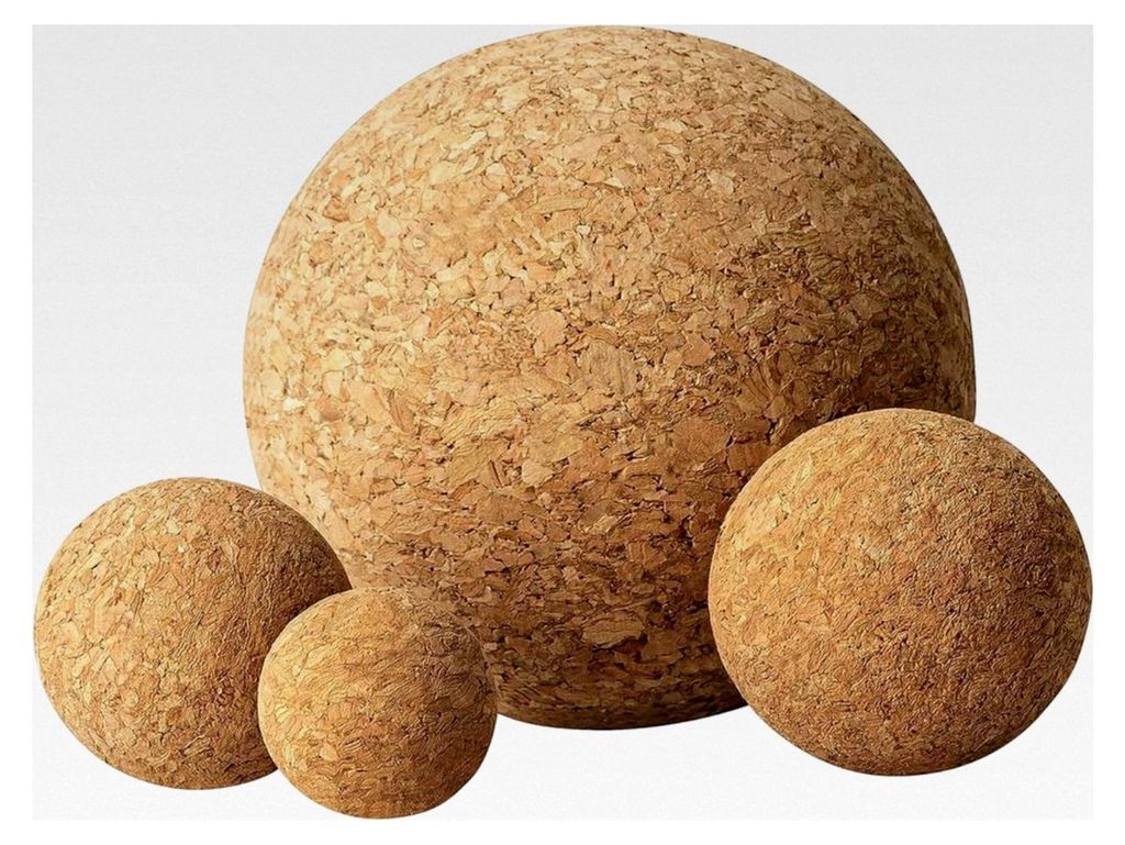 Korkbälle aus Naturkork – Kork Massageball/Faszienball – Triggerpunkt- und Selbstmassage – Sportregeneration Yoga Pilates – vielseitig ein...