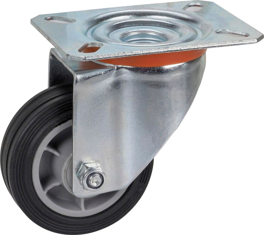 DÖRNER + HELMER Lenkrolle TPE PP-Felge 80 mm 50 kg