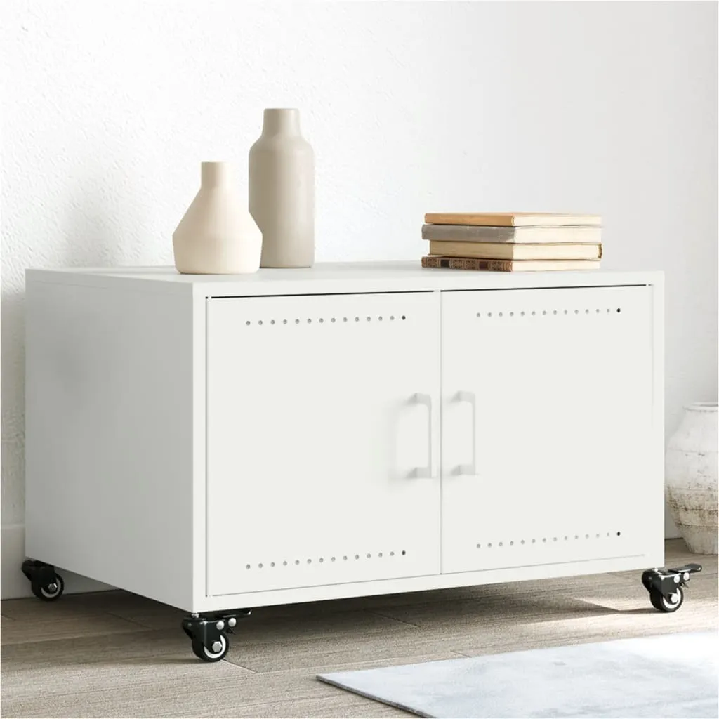 Maison Exclusive Tavolino Acciaio Bianco 68x50x43,5 | Arredo Industrial