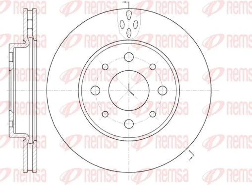 Disque de frein haute friction REMSA 6745.10 compatible OE 46788929
