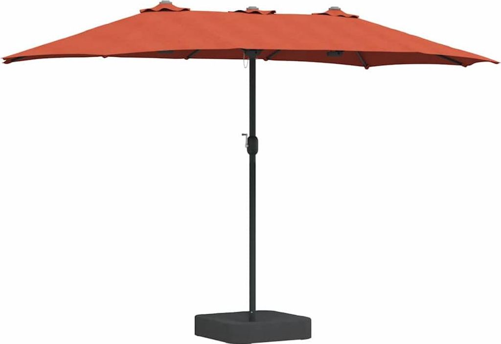 vidaXL Garten-Sonnenschirm Terrakotta 385 x 209 x 244 cm