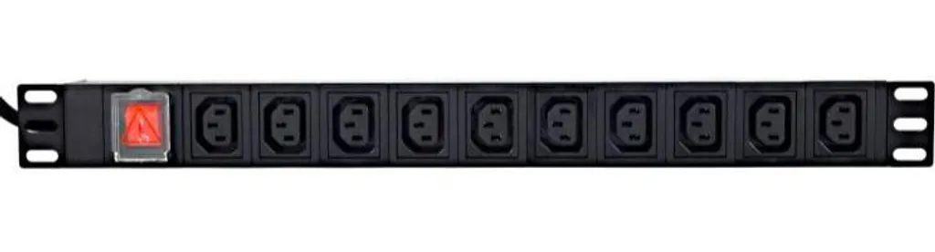 Bandeau de Prises PDU 10x C13 pour Baie de Brassage 19 Pouces 16A