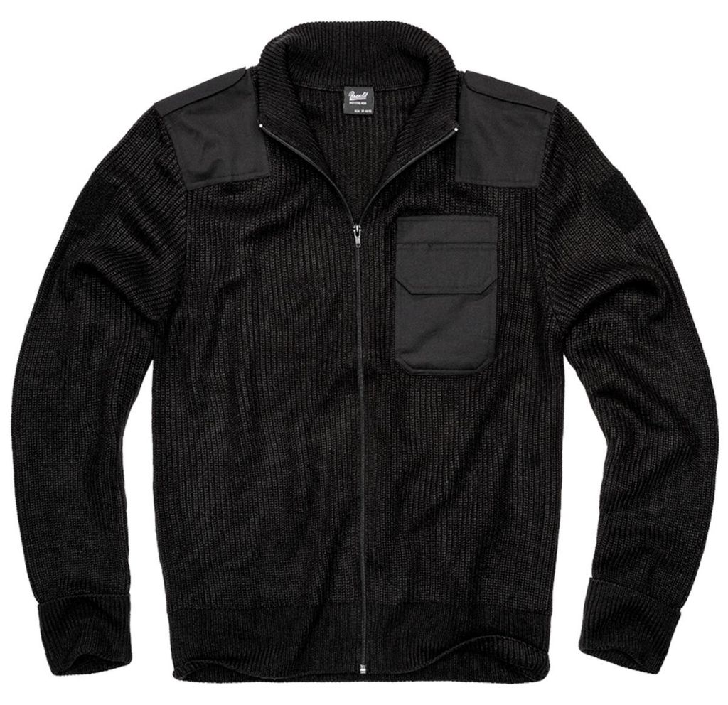 Brandit Cardigan Herren BW Cardigan schwarz Basics 100% Polyacryl M