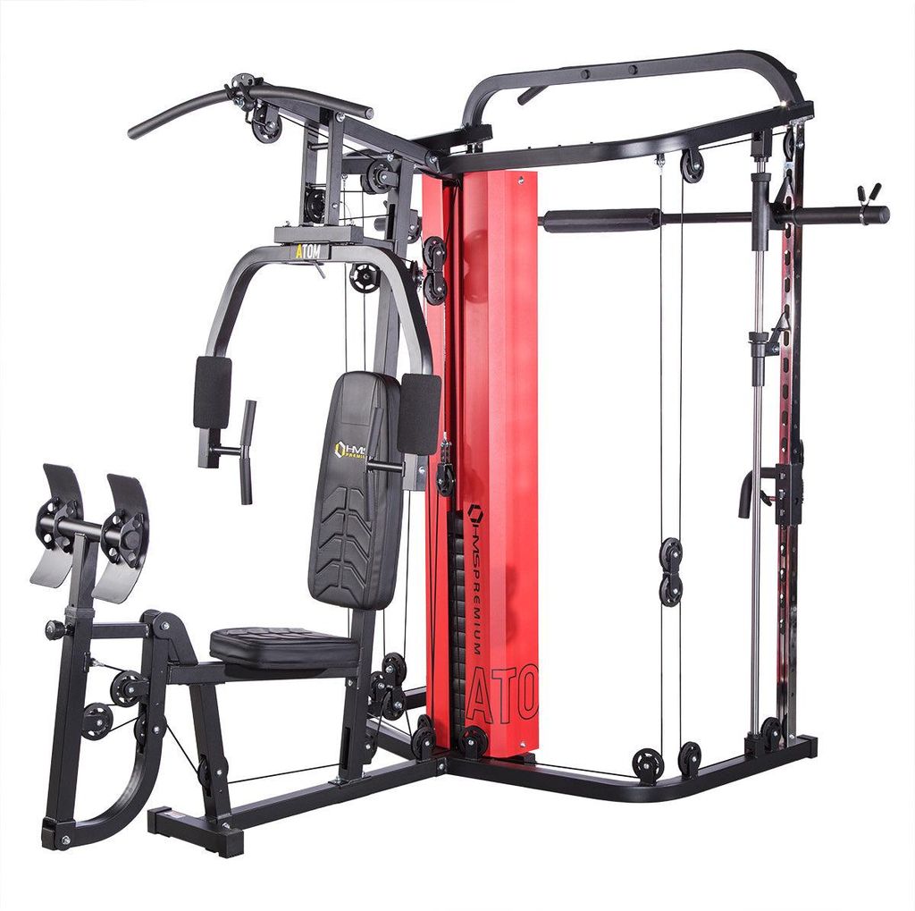 HMS ATOM Kraftstation Multipresse Smith Machine All-in-One Home-Gym 62,5kg
