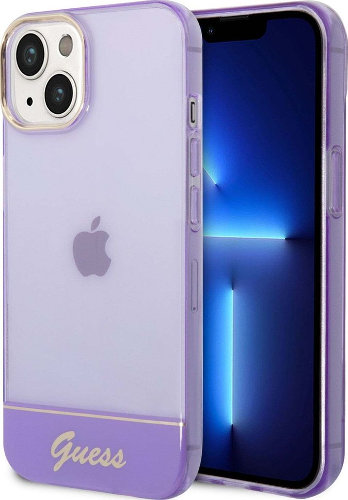 Guess GUHCP14SHGCOU iPhone 14 / 15 / 13 6,1" lila/lila Hardcase Translucent Schutzhülle