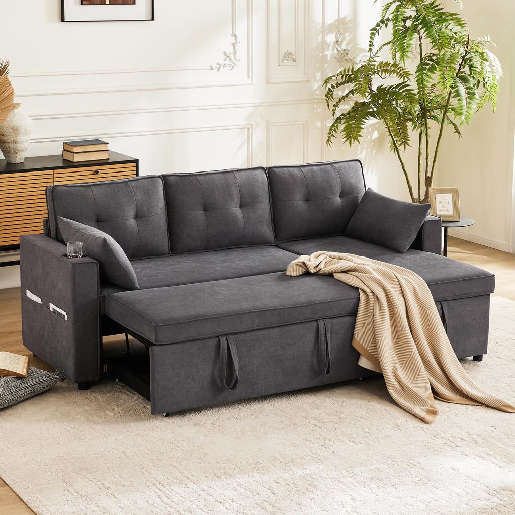 okwish Canapé-lit d’angle en L avec fonction couchage, Image du produit 