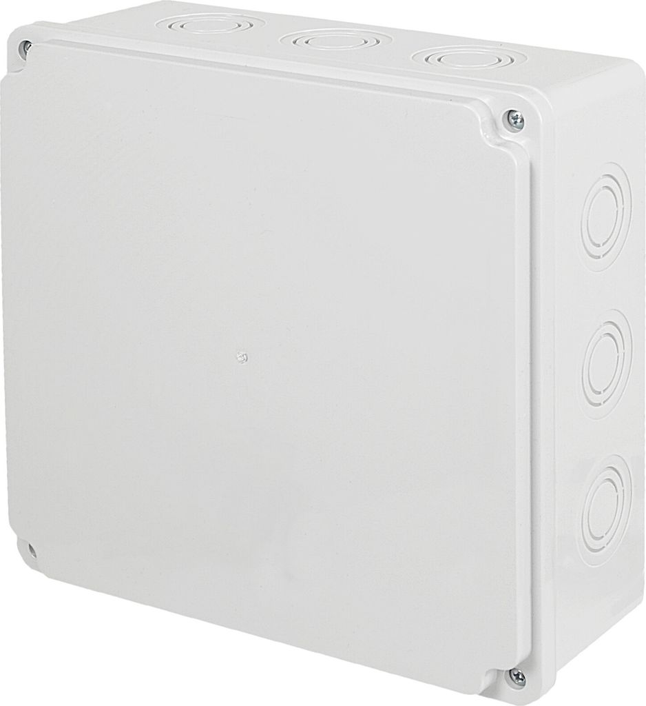 Abzweigkasten 200X200X80 grau Verteilerkasten Verteilerdose IP65 Aufputz Feuchtraum