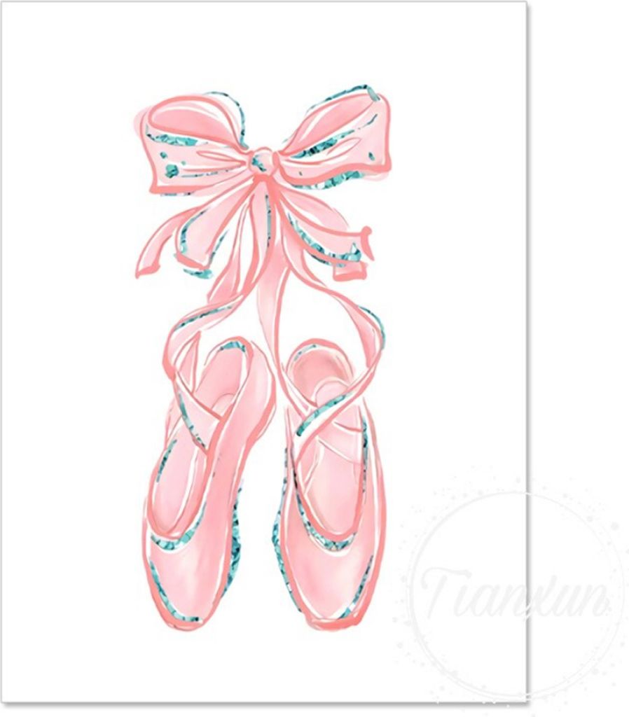 TPFLiving Kunstdruck LW-1307 (OHNE RAHMEN) Poster - Leinwand - Wandbild - Hochauflösender Giclée-Druck, langlebig und hochwertig - Balett, Tänze...