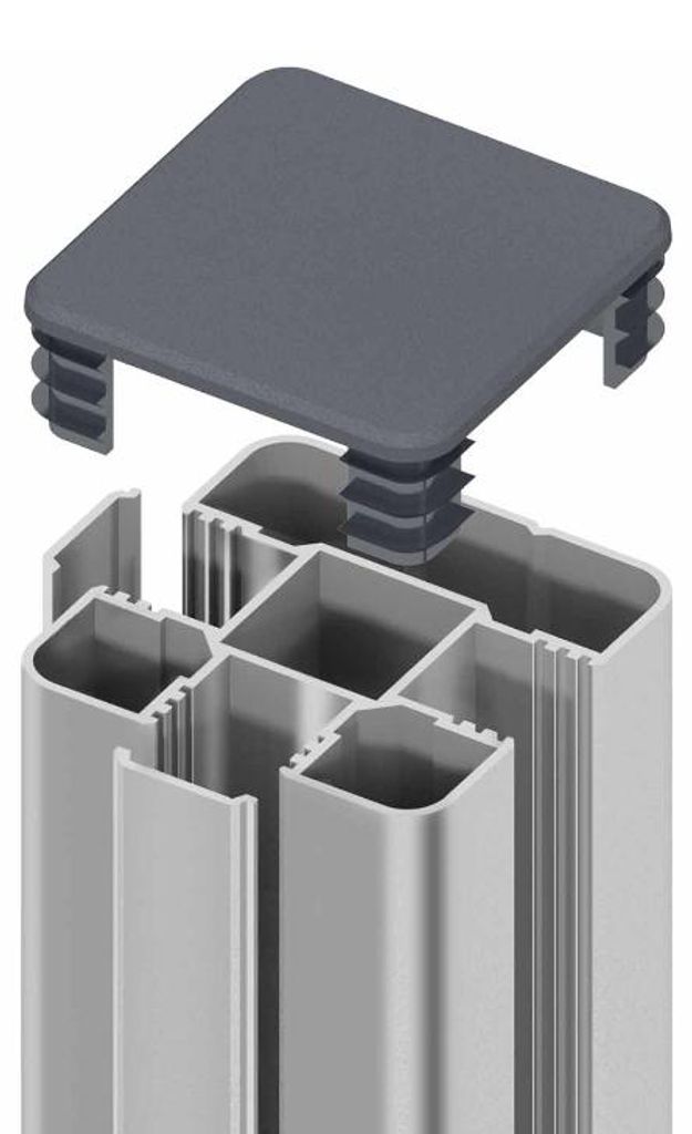 Outgarden Silber 100x100x2000mm Alu Zaunbohlenpfosten, Leicht Und Stabil, Einfache Montage, Wetterfest Und Korrosionsbeständig, Für Garten Zaun U...