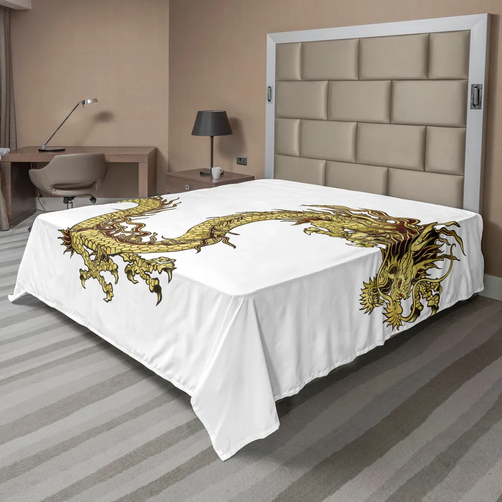 Lenzuolo ABAKUHAUS Drago Zodiacale 266x260cm - Microfibra Morbida