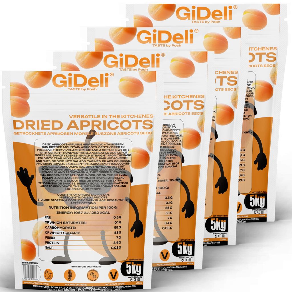Getrocknete Aprikosen 20kg Ohne Zuckerzusatz Naturbelassen Rohkost Vegan GiDeli