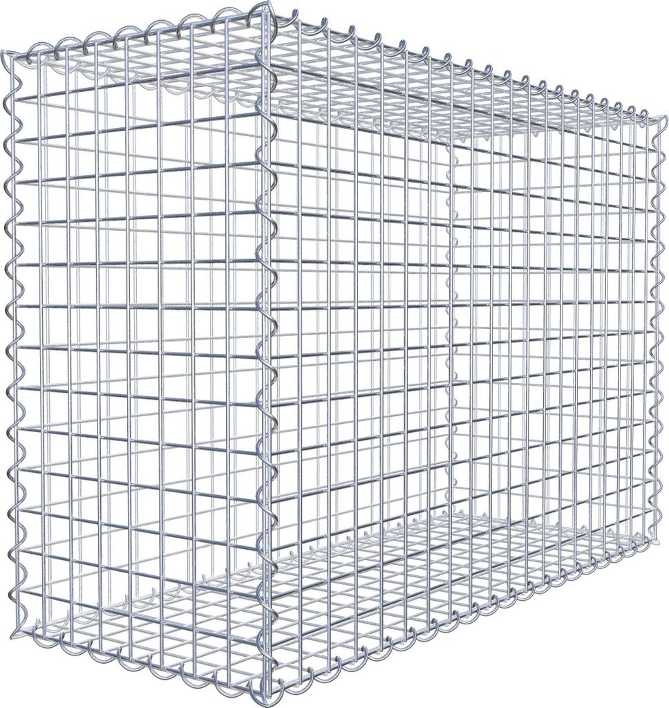 Gabione 100 cm x 70 cm x 40 cm (L x H x T), Maschenweite 5 cm x 5 cm, Spirale